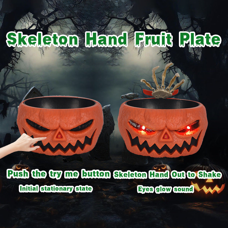 Motion-Activated Halloween Pumpkin Candy Bowl