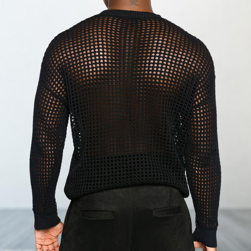 Men's Round-Neck Pullover Sweater