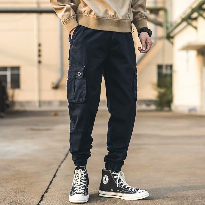 Men's Cropped Multi-Pocket Cargo Pants