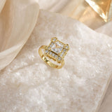 Temperament Wild Affordable Luxury Copper Plating 18K Gold Ring