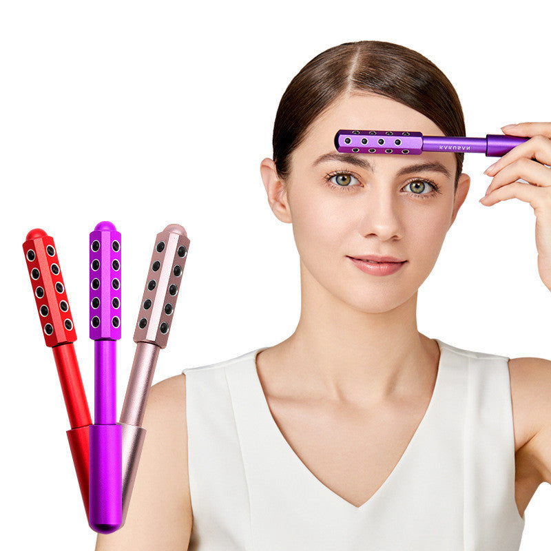 30-Stone Germanium Facial Roller Wand — Anti-Wrinkle Face Lift Massage Stick