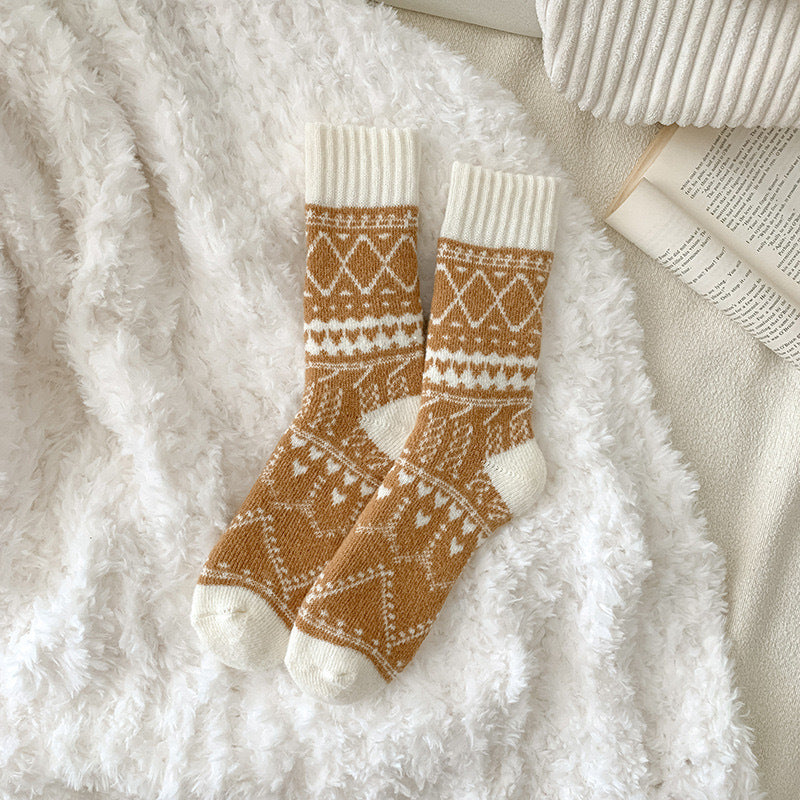 Winter Cashmere Mid-Calf Socks