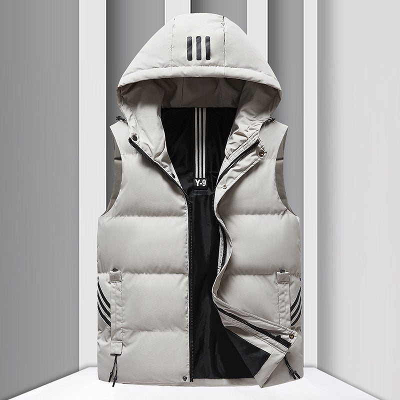 Men's Hooded Cotton Puffer Vest