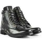 Knight Series Two-tone Side Zipper Leather Boots