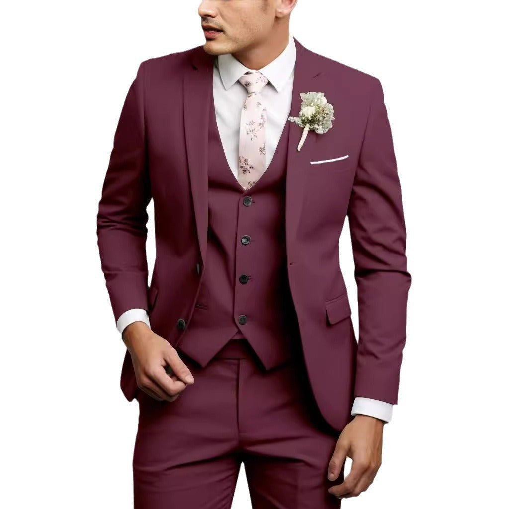 Men's Two-Button Casual Suit Set