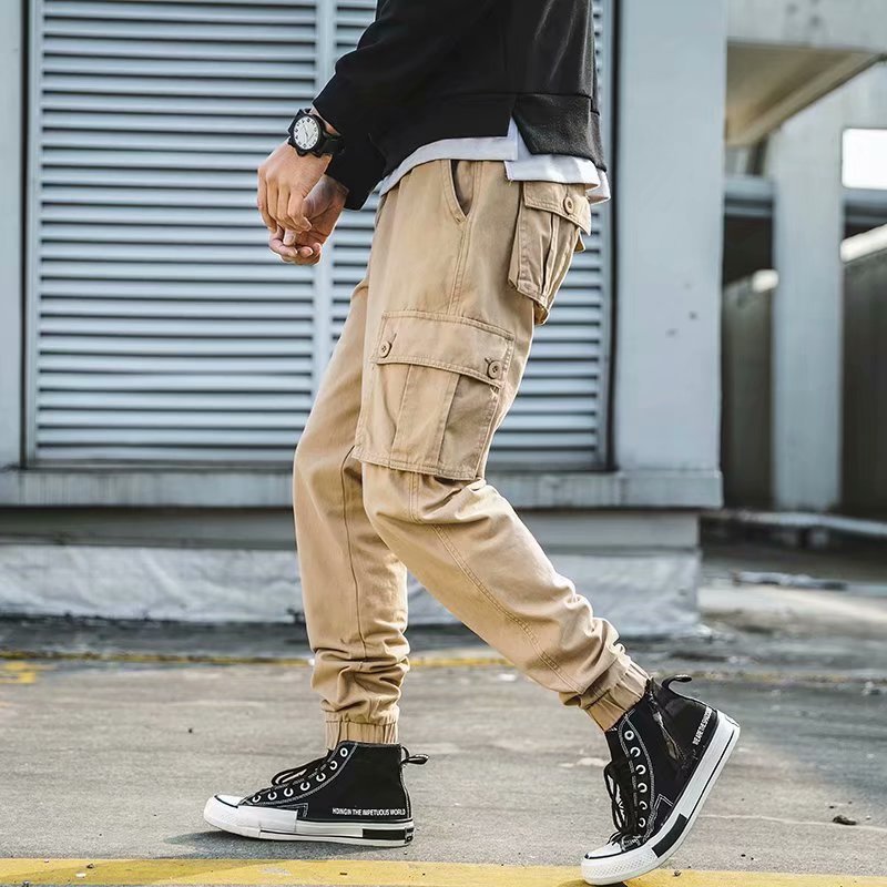 Men's Cropped Multi-Pocket Cargo Pants