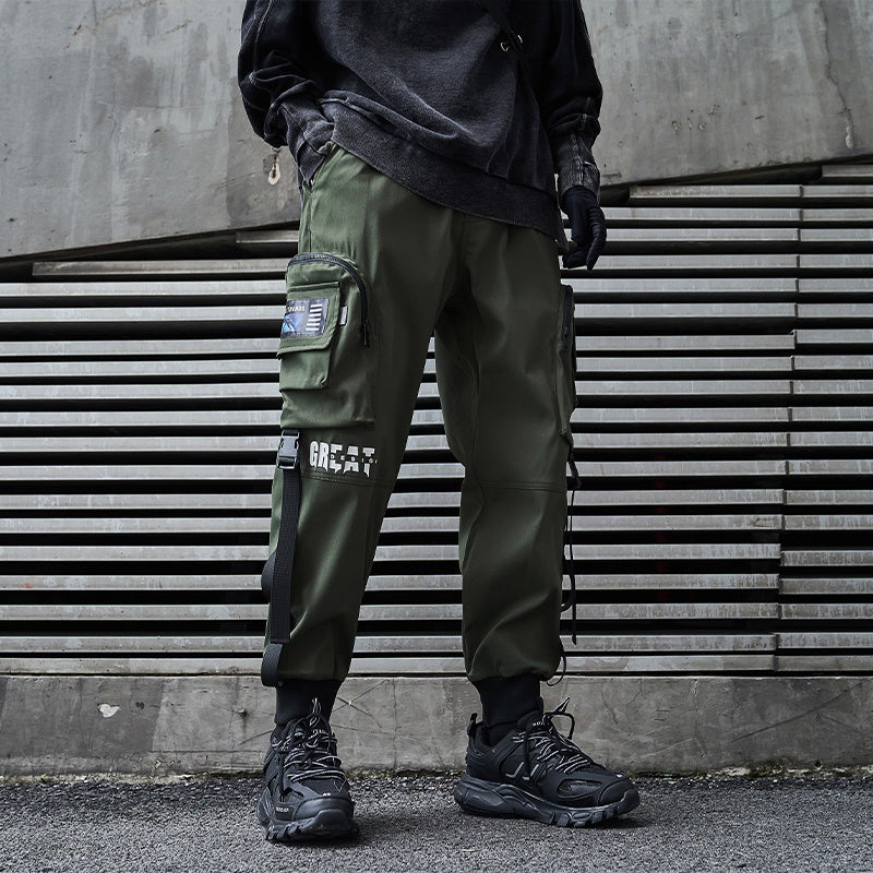 Men's Streetwear Cargo Overalls