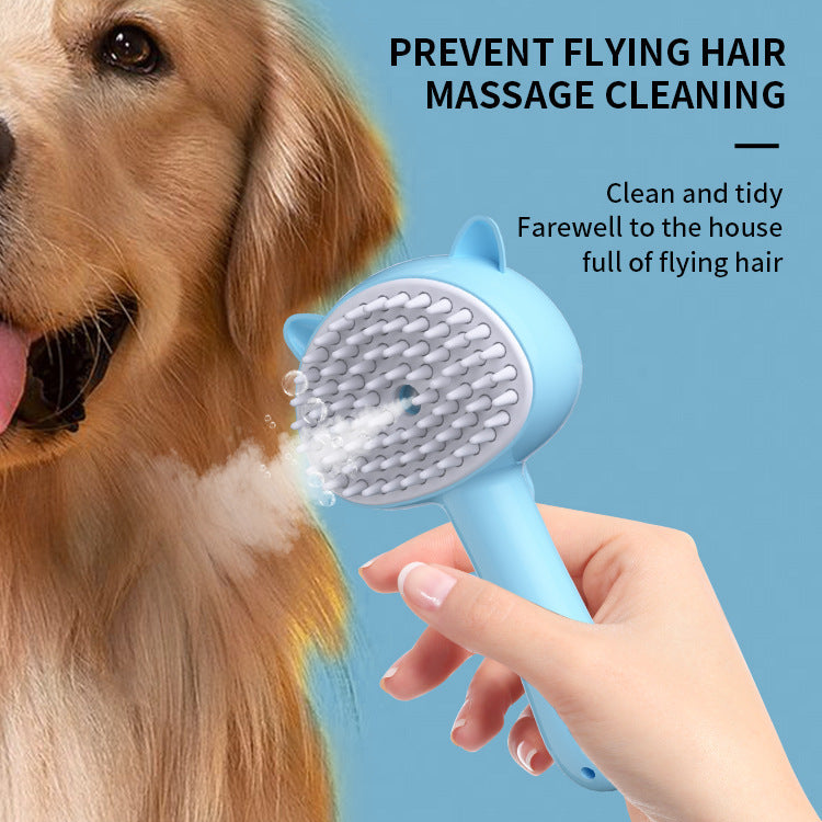 Self-Cleaning Pet Slicker Brush with Mist