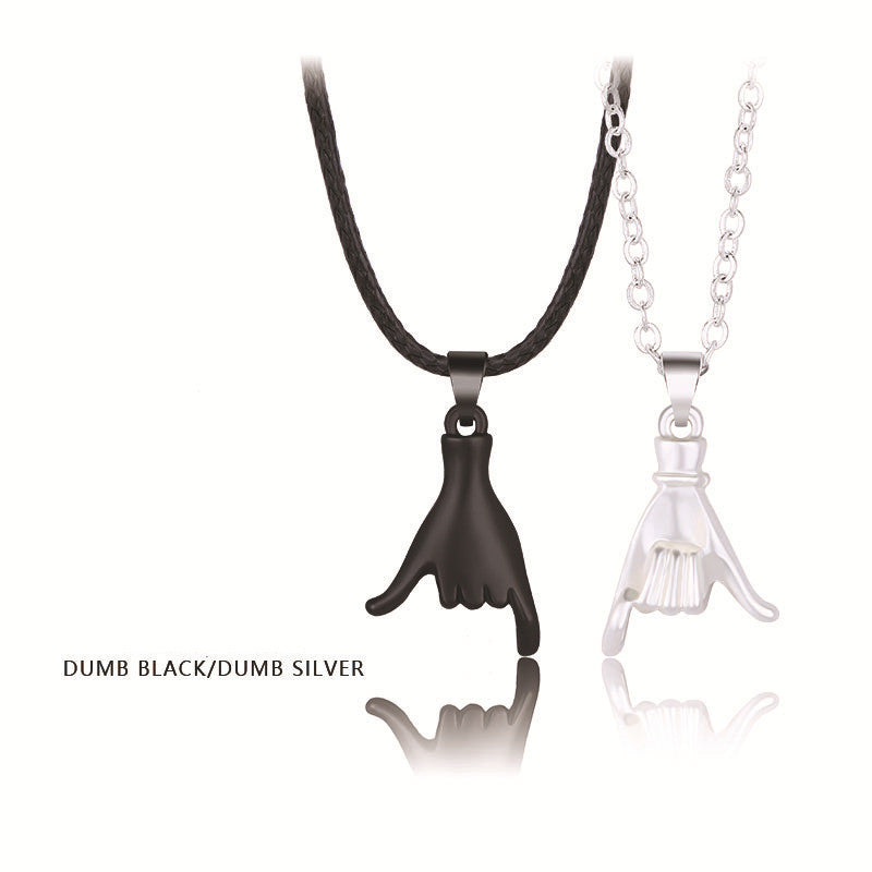 Magnetic Handshake Couples Necklace