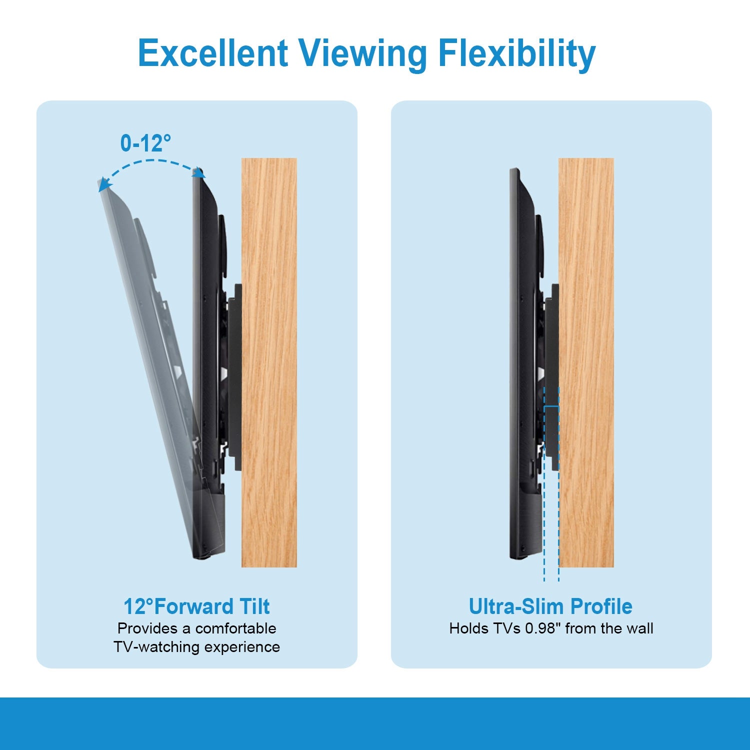 Tilt TV Wall Mount for 13-42in Flat Screens
