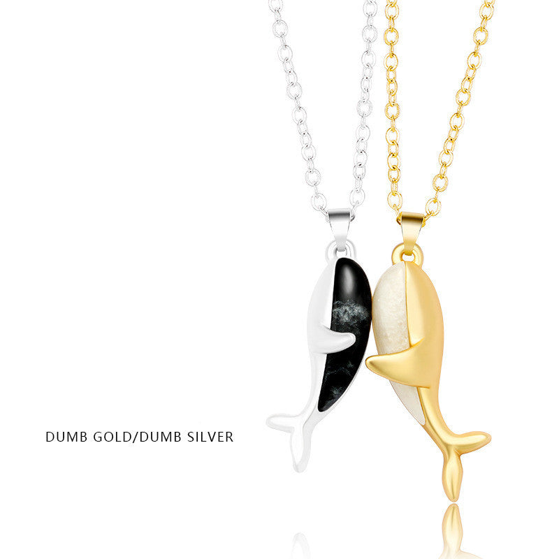 Magnetic Handshake Couples Necklace