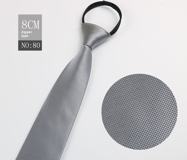 Men's Zip-Tie Striped Necktie