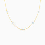 Ins Style Fashion Blue Flower Necklace Vacation Beach Travel Spring Summer Jewelry