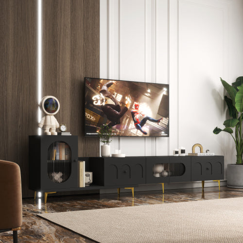 Wood Extendable TV Entertainment Center