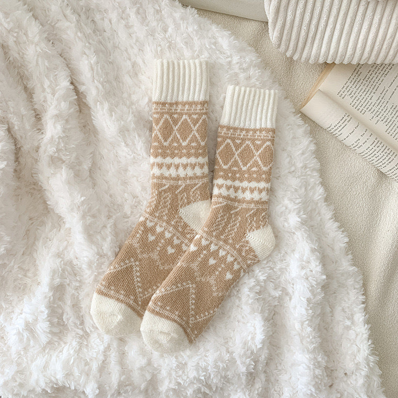 Winter Cashmere Mid-Calf Socks