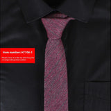 Solid Color Korean Style Narrow Cotton Men's 6cm Formal Wear Business Casual Wedding Tie
