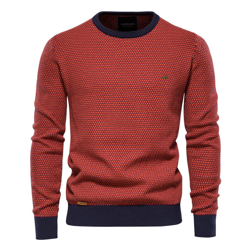 Color-Block Men's Pullover Shirt