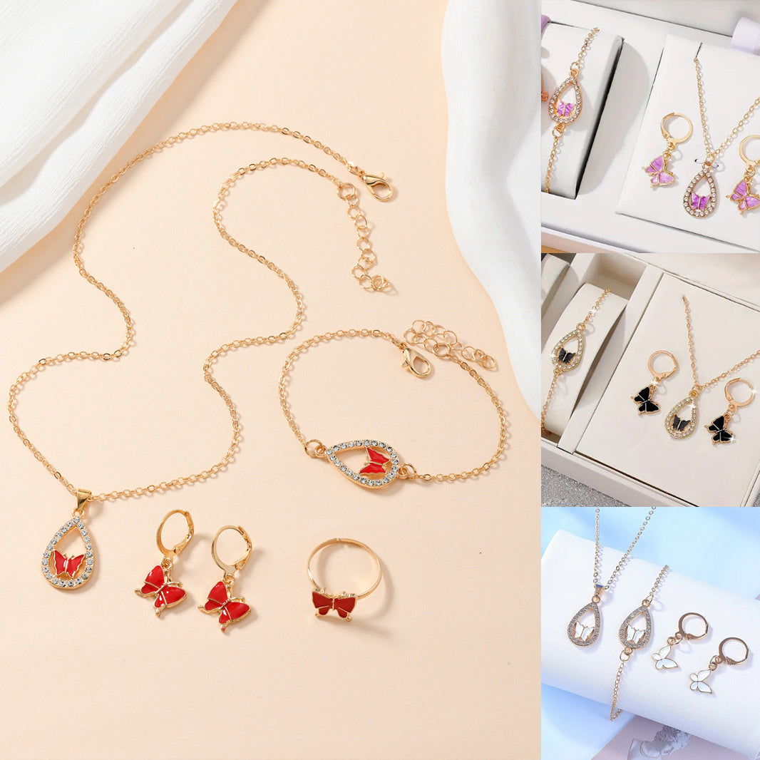 Butterfly Jewelry 4-Piece Set