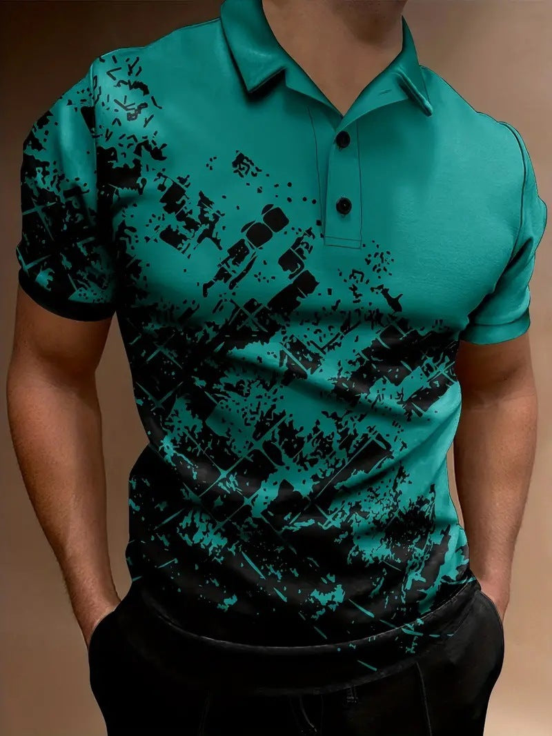 Men's Print Polo — Breathable Fabric