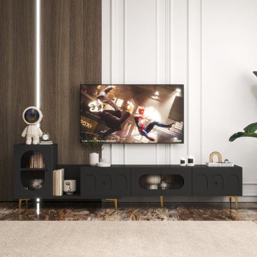 Wood Extendable TV Entertainment Center