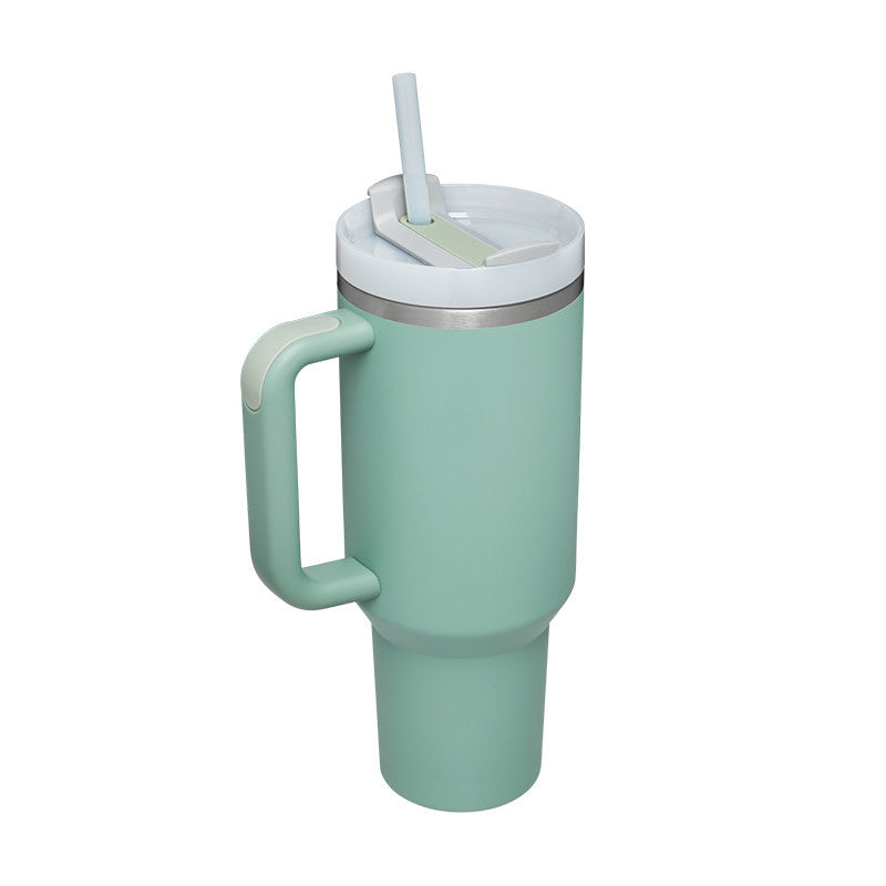 40oz Insulated Tumbler with Handle and Straw