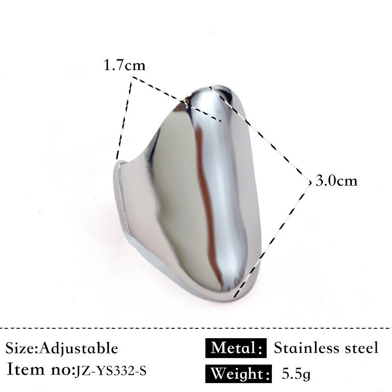 Glossy 18K Gold Simple Ring