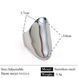 Glossy Stainless Steel Plated 18K Gold Simple Ring