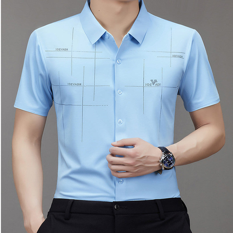 Men's Business Short-Sleeve Shirt — Seamless