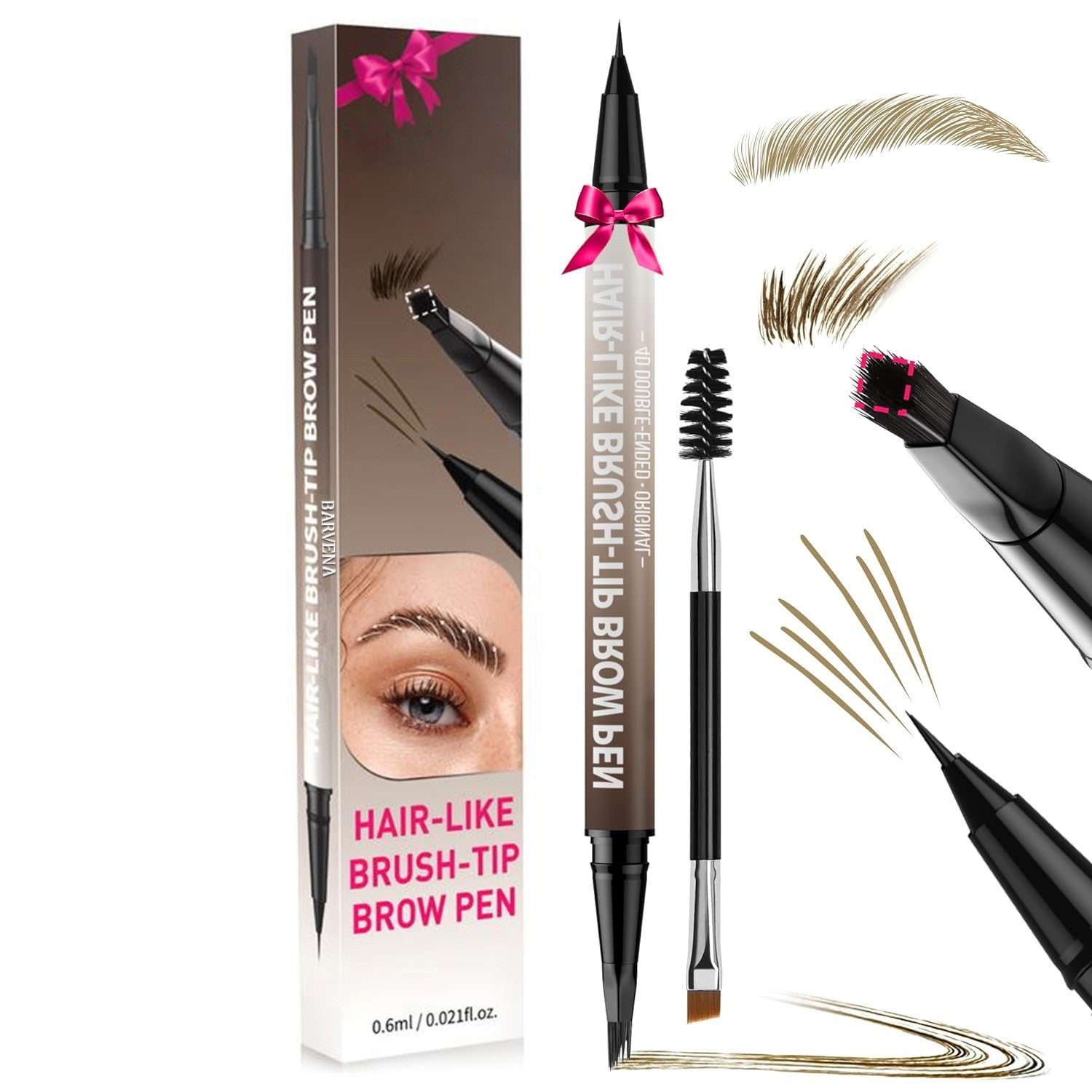Waterproof And Sweat-proof Not Smudge Double-headed Eyebrow Pencil