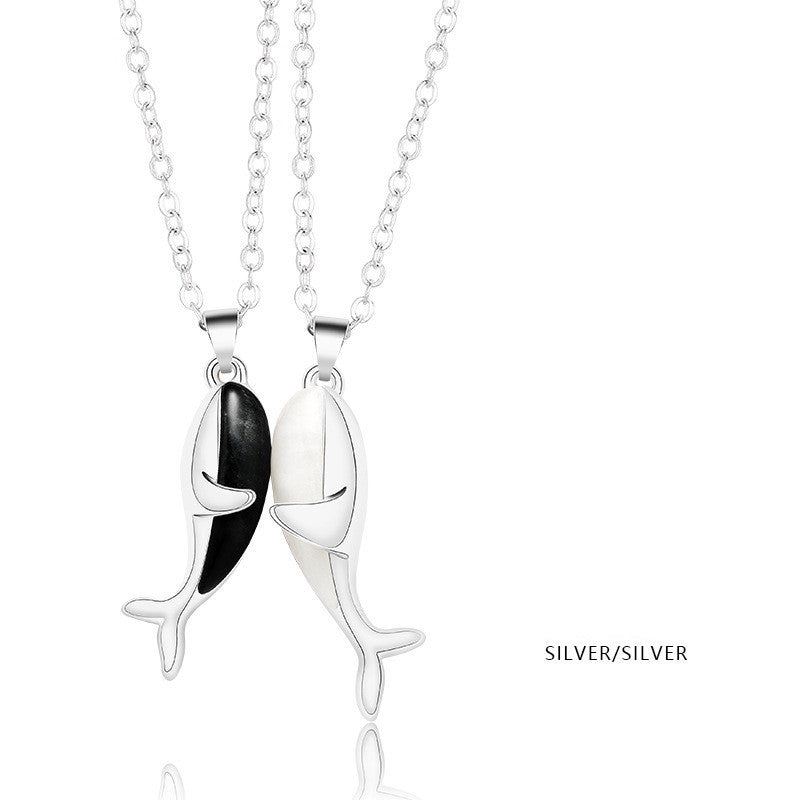 Magnetic Handshake Couples Necklace