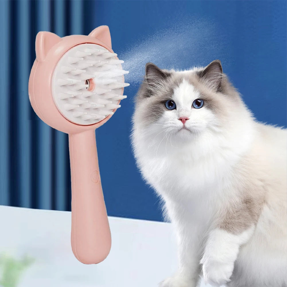Self-Cleaning Pet Slicker Brush with Mist