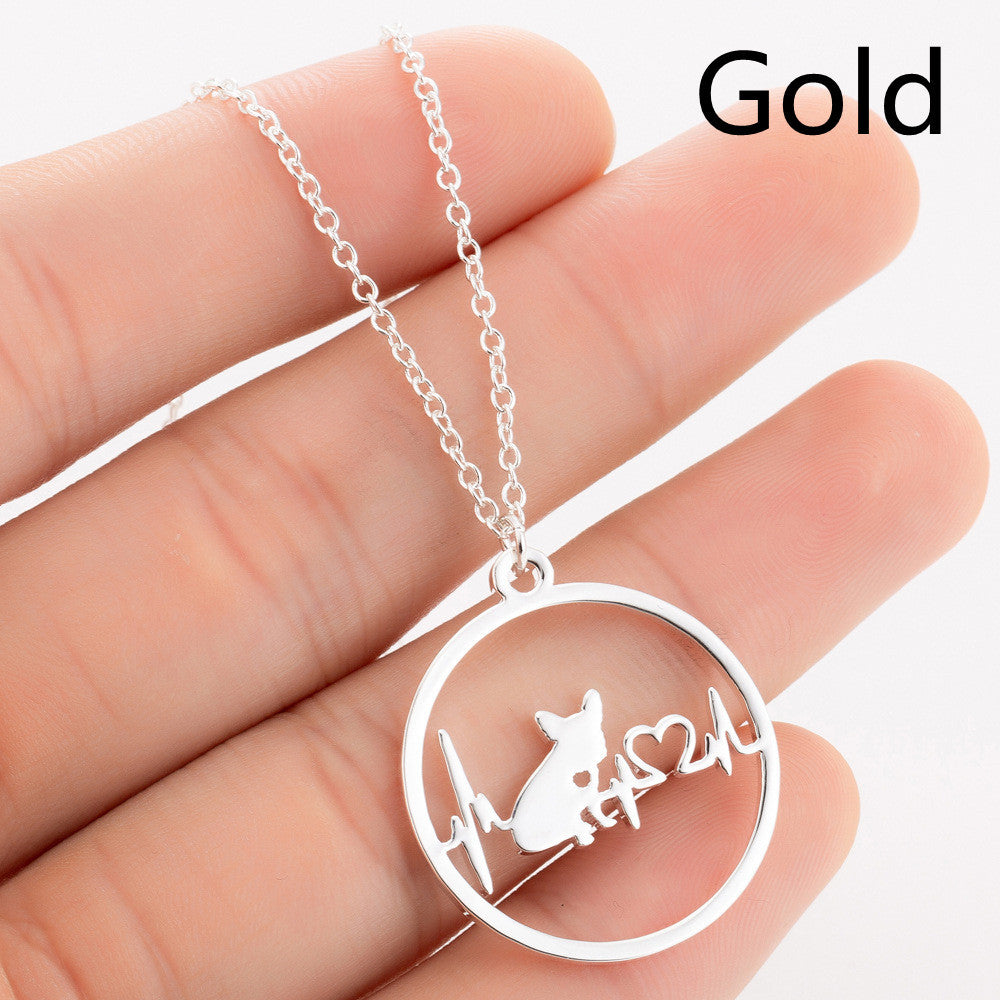 Pet Paw-Print Pendant Necklace