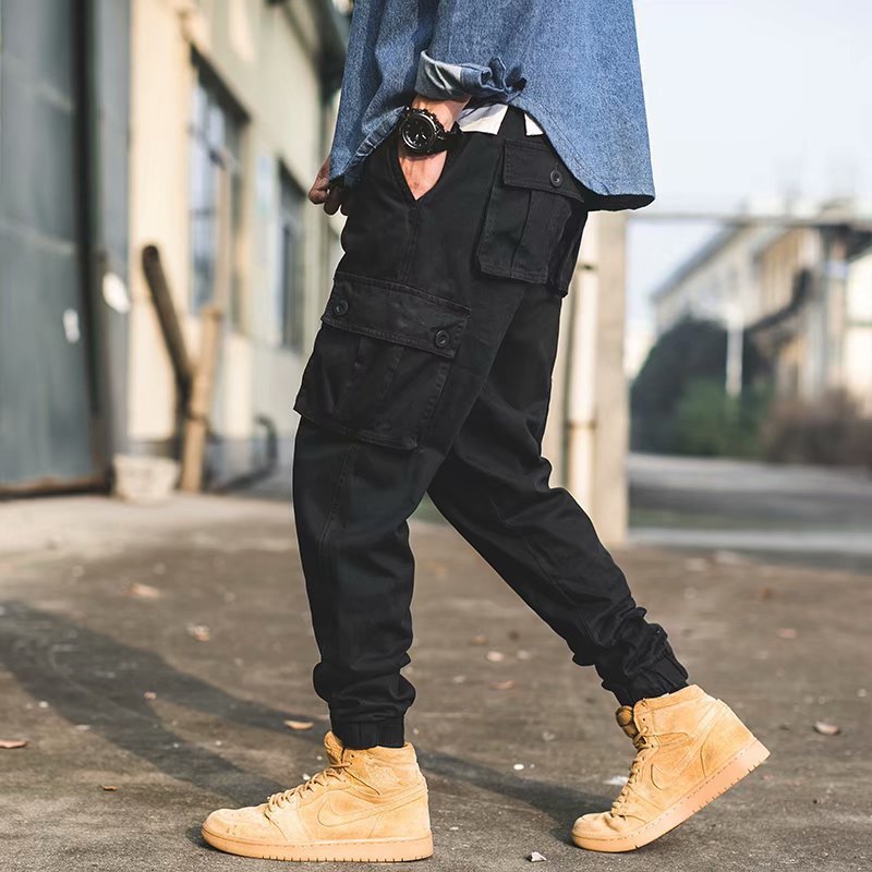 Men's Cropped Multi-Pocket Cargo Pants
