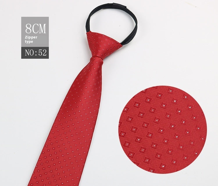 Men's Zip-Tie Striped Necktie
