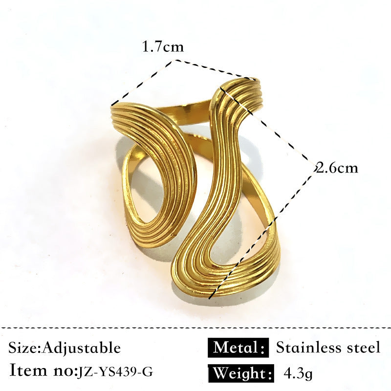 Glossy 18K Gold Simple Ring