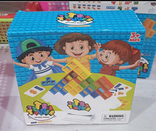 Family Tower Block Stacking Game