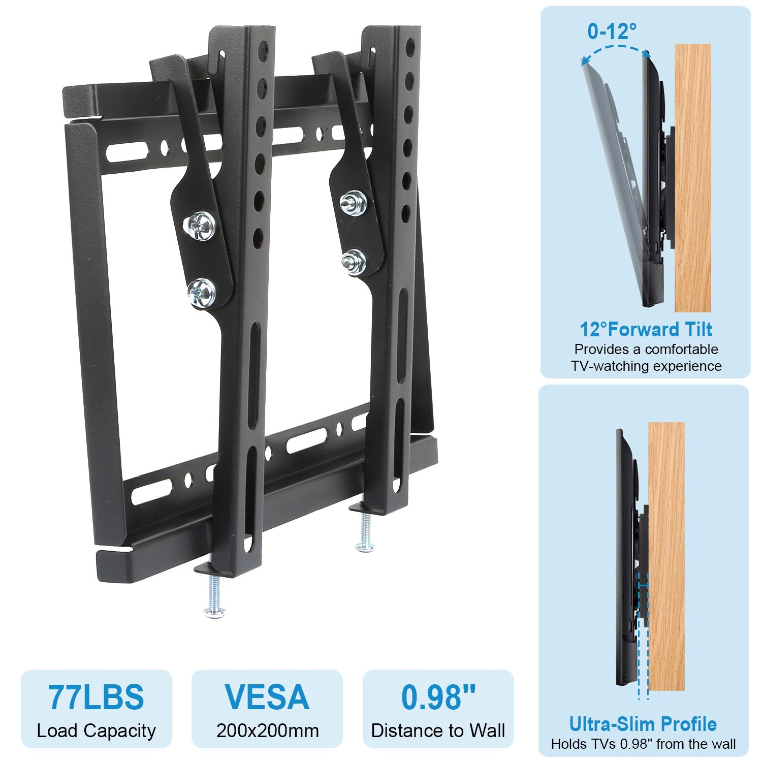 Tilt TV Wall Mount for 13-42in Flat Screens