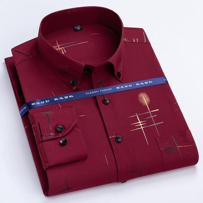 Men's Wrinkle-Free Plaid Shirt — Classic Fit