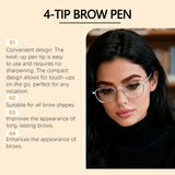 Three-dimensional Natural Four-pronged Eyebrow Pencil