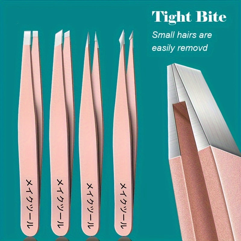 Eyebrow Tweezer 4-Piece Set