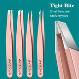Eye Tweezer 4-piece Set Manicure Expert Eye-brow Knife Portable Tool Tweezers