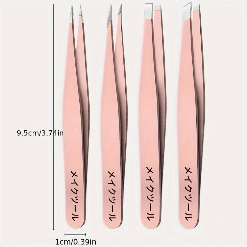 Eyebrow Tweezer 4-Piece Set