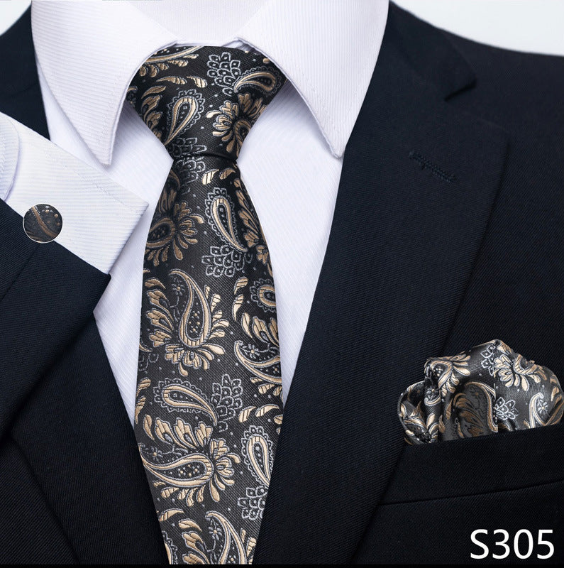 Men's Tie, Scarf & Cuff Buckle Set