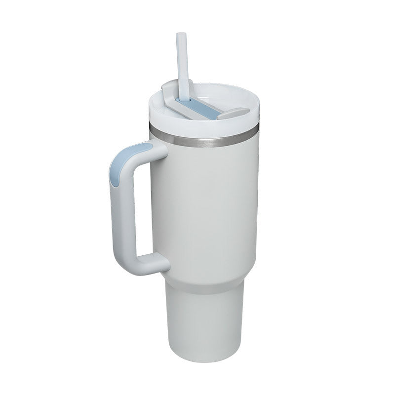 40oz Insulated Tumbler with Handle and Straw