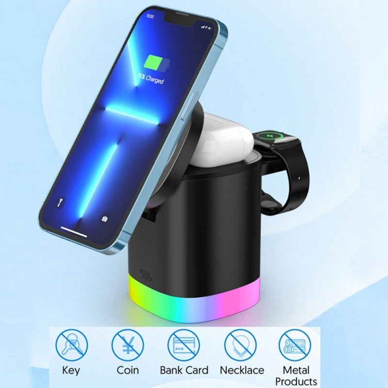 3-in-1 RGB Magnetic Wireless Charging Station