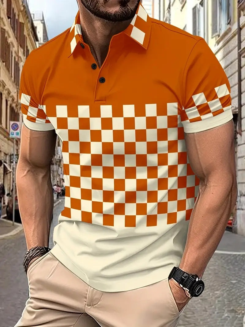 Men's Print Polo — Breathable Fabric