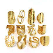 Glossy 18K Gold Simple Ring