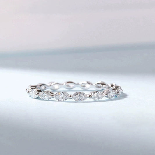 Silver Diamond Ring With High Sense Ring All-match Women's Silver Jewelry