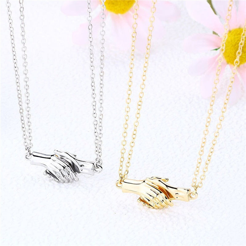Magnetic Handshake Couples Necklace