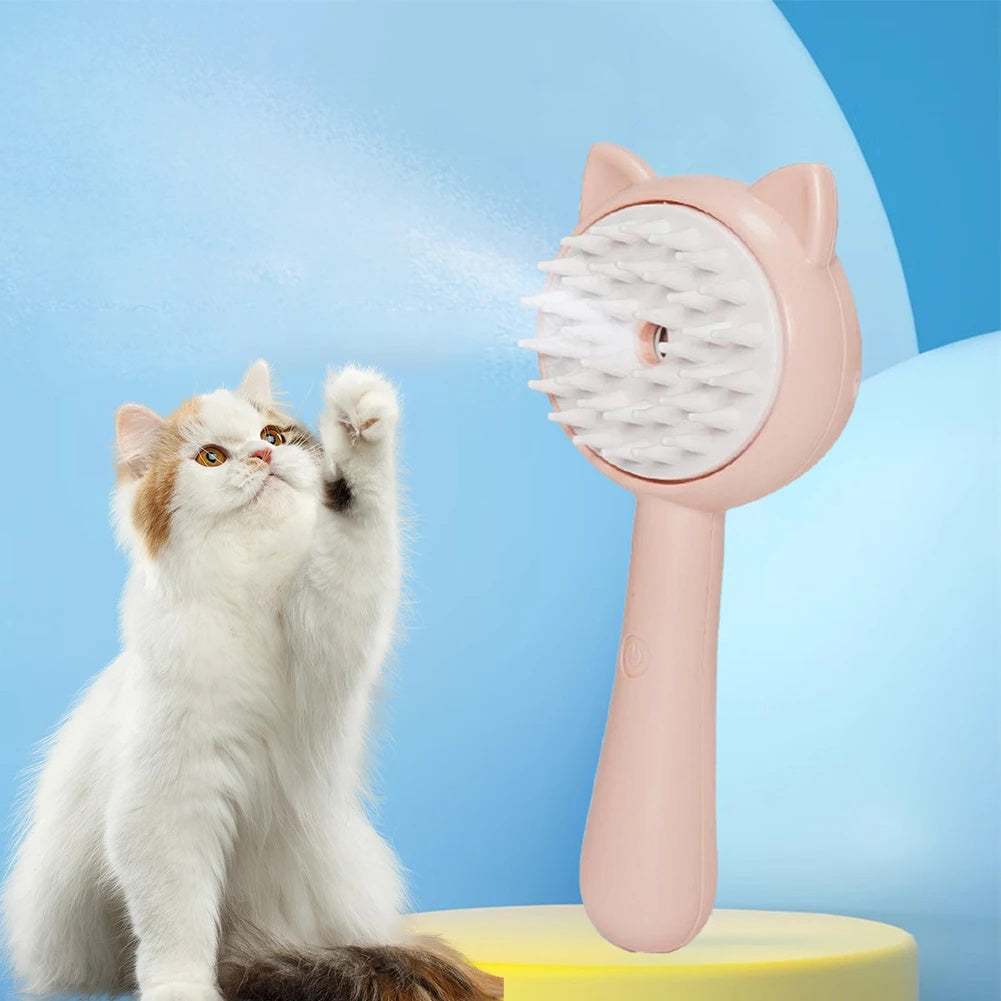 Self-Cleaning Pet Slicker Brush with Mist